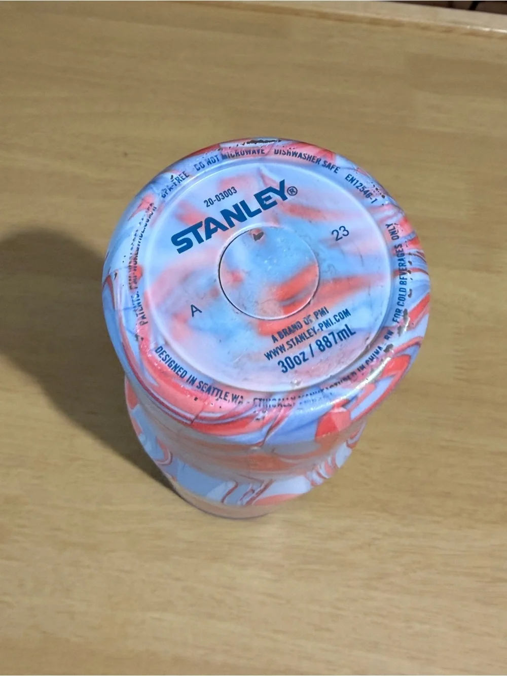 Stanley Swirl Travel Tumbler - Coral & Blue - Picture 8 of 8